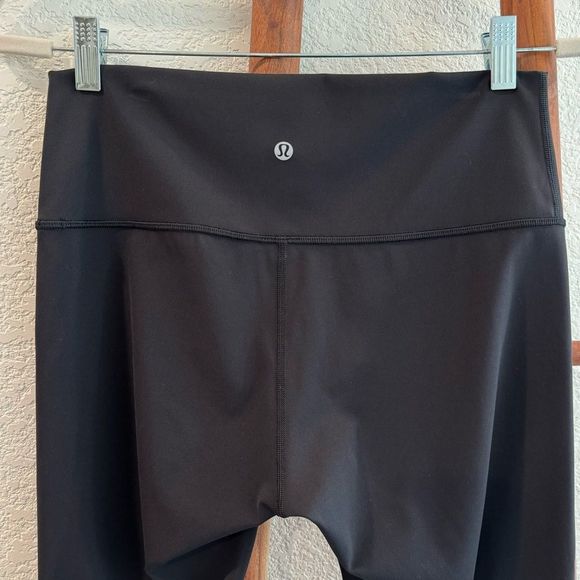 Lululemon X Peloton Wunder Under High Rose Crop Legging Black size 10 - Picture 8 of 12